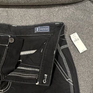 GAP Women's Black Flare Jeans with White Stitching